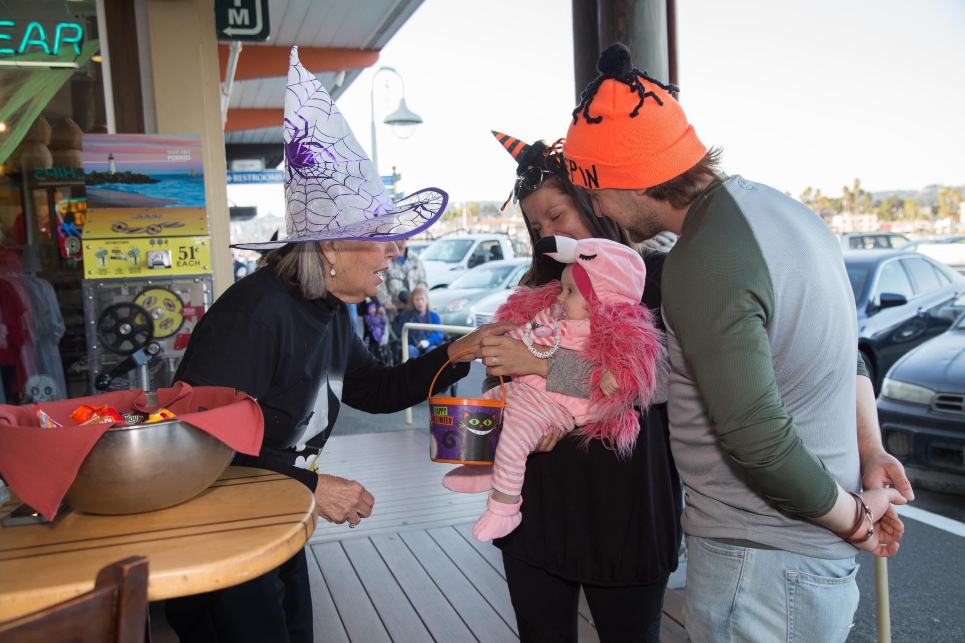 Trick-or-treating on the Santa Cruz Wharf