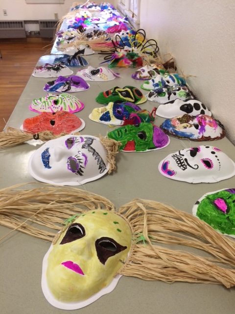 masks at drying station