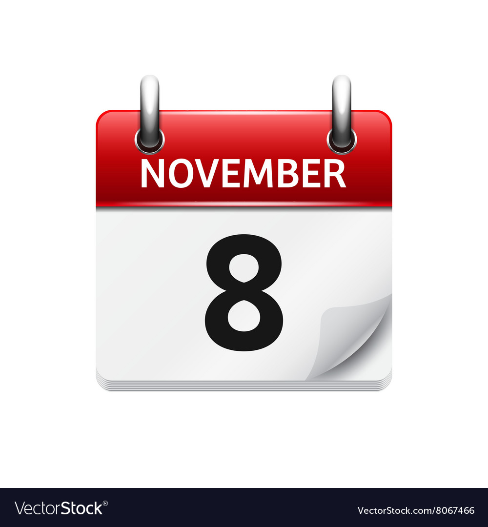 november-8-flat-daily-calendar-icon-date-vector-8067466