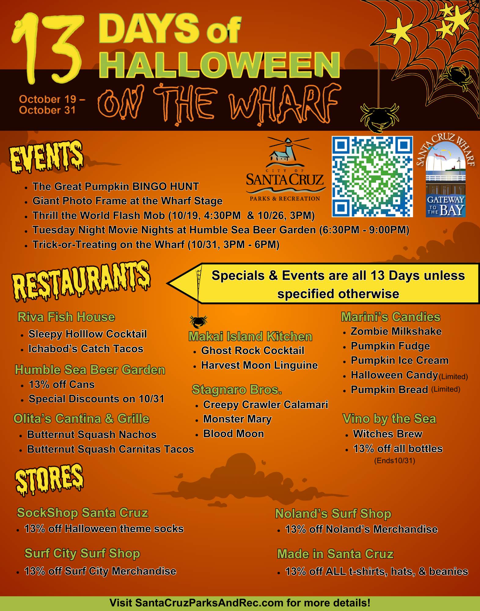 Halloween on the Wharf Specials